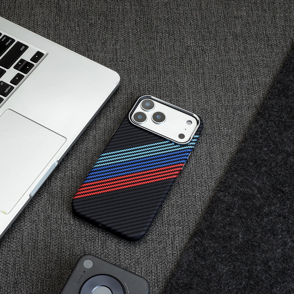 Funda iPhone MagSafe Fibra de Carbono | Carga Inalámbrica, Antihuella | PC Rígida