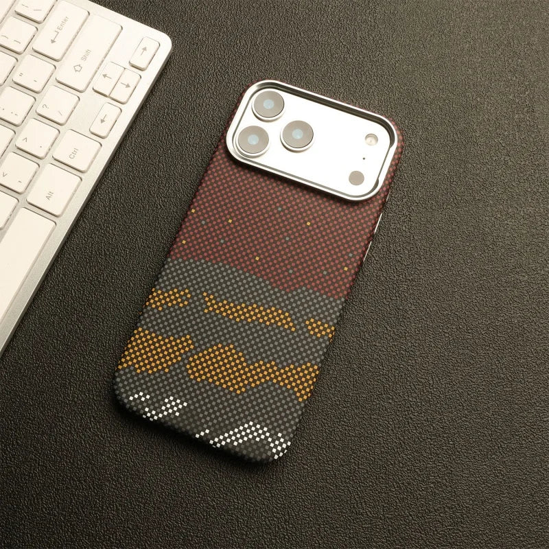 Funda iPhone MagSafe Fibra de Carbono | Carga Inalámbrica, Antihuella | PC Rígida