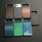 Funda iPhone MagSafe Fibra de Carbono | Carga Inalámbrica, Antihuella | PC Rígida