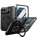 Funda con Carga Inalámbrica Magnética | iPhone Duo, Soporte 360°, Vidrio Templado