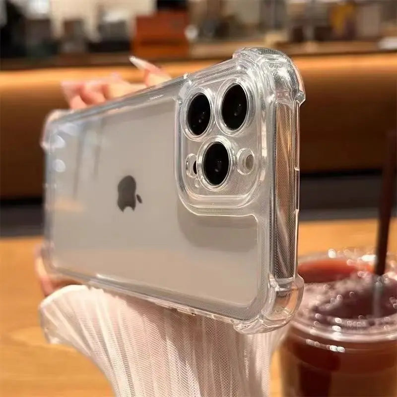 Funda iPhone Transparente | Doble Capa, Antigolpes, Airbag | 7 a 18 Pro Max