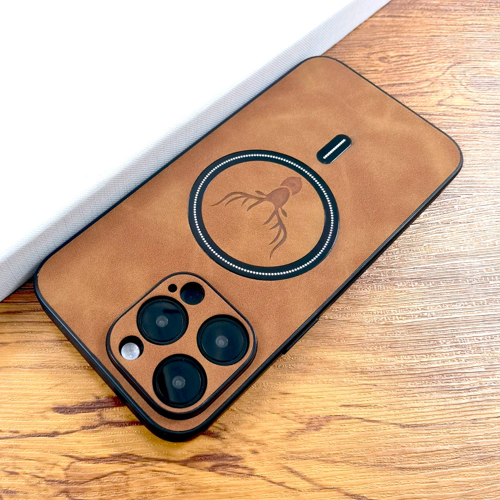 Funda iPhone Cuero | Compatible MagSafe, Antihuellas | Diseño Animal