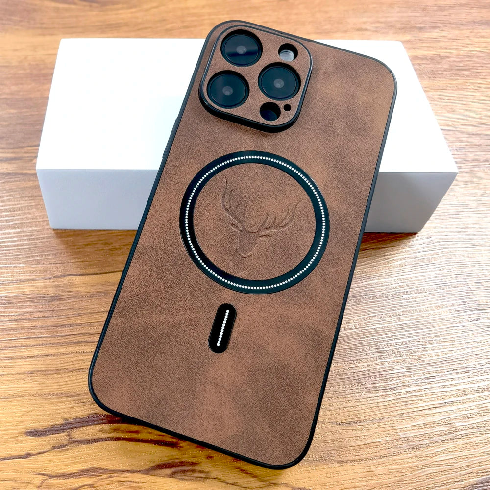 Funda iPhone Cuero | Compatible MagSafe, Antihuellas | Diseño Animal