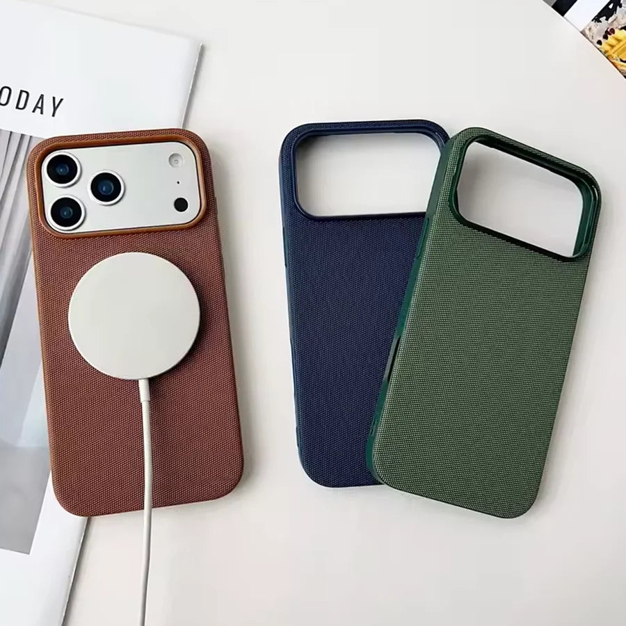 Funda iPhone MagSafe | Tejido Tecnológico, Magnética | 11 al 18 Pro Max