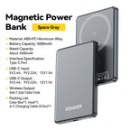 Batería Portátil Inalámbrica 20W 5000mAh | Carga Rápida Magnética | Compatible con MagSafe iPhone