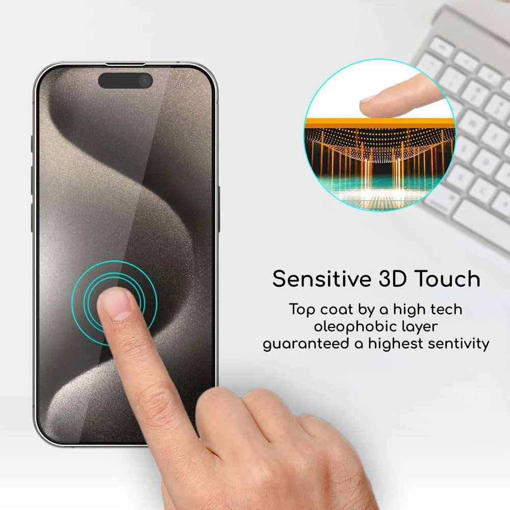 Protector de Pantalla iPhone | Cristal Templado Anti-Huellas | iPhone 11 al 18 Pro Max