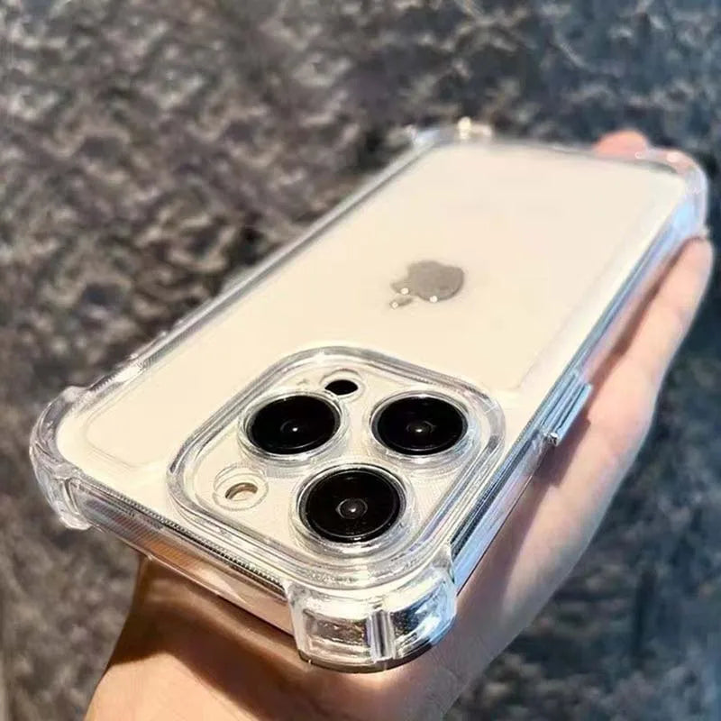 Funda iPhone Transparente | Doble Capa, Antigolpes, Airbag | 7 a 18 Pro Max