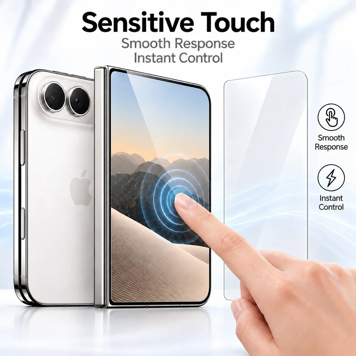 Protector de Pantalla iPhone | Cristal Templado y Film Hidrogel | Pack 3 Unidades