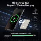 Batería Portátil Magnética Qi2 | Carga Rápida 20W, 5000mAh, Kickstand | Para iPhone Samsung