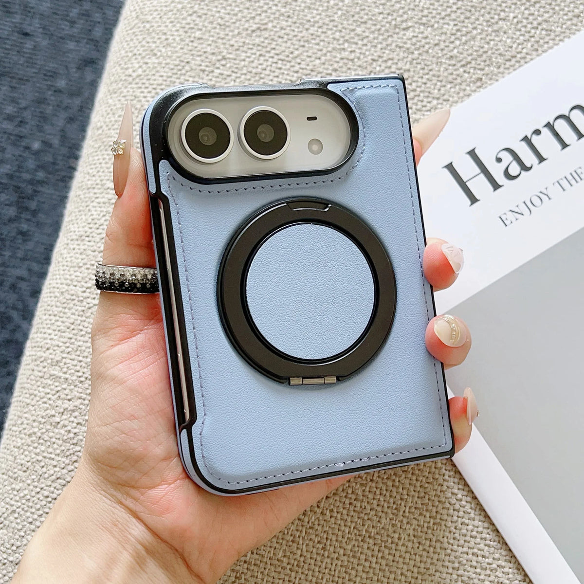 Funda Magnética iPhone | Soporte 360°, Piel, Antigolpes | MagSafe