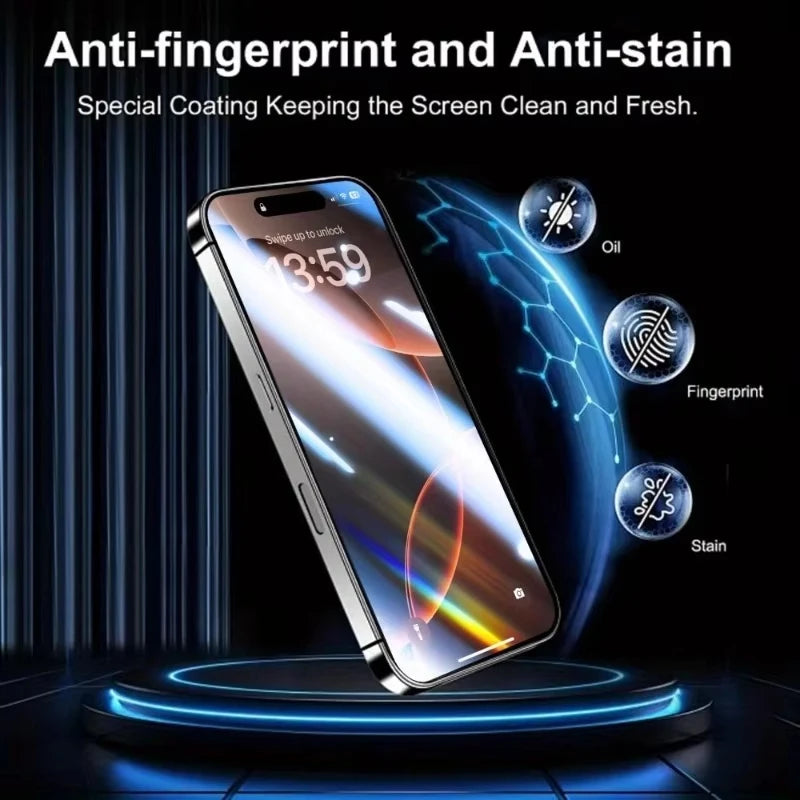 Protector de Pantalla iPhone | Vidrio Templado HD, Sin Polvo, Fácil Instalación