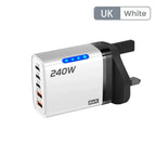 Cargador USB Tipo C 5 Puertos | Carga Rápida 120W, GaN, PD | iPhone Samsung Xiaomi