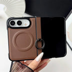 Funda iPhone con Anillo Magnético | MagSafe, Cuero, Anticaída | Soporte y Carga Inalámbrica