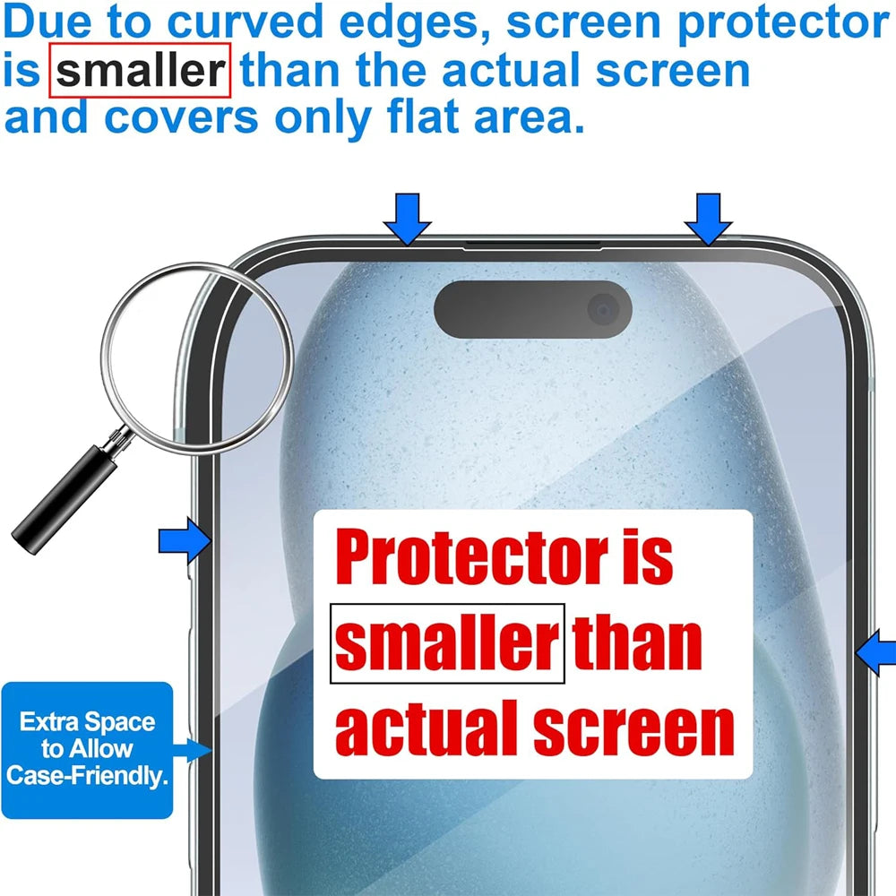 Protector de Pantalla iPhone | Cristal Templado Anti-Huellas | iPhone 11 al 18 Pro Max