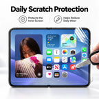 Protector de Pantalla iPhone | Cristal Templado y Film Hidrogel | Pack 3 Unidades