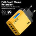 Cargador USB Tipo C 5 Puertos | Carga Rápida 120W, GaN, PD | iPhone Samsung Xiaomi