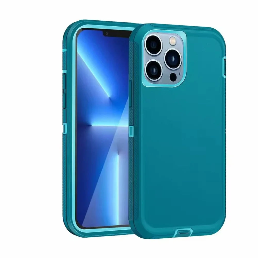 Funda iPhone Antigolpes 3 en 1 | Protección Híbrida Armadura | Silicona, Antiarañazos