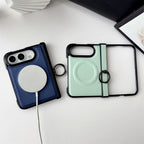 Funda iPhone con Anillo Magnético | MagSafe, Cuero, Anticaída | Soporte y Carga Inalámbrica