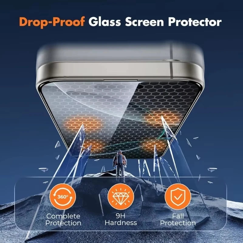 Protector de Pantalla iPhone | Vidrio Templado HD, Sin Polvo, Fácil Instalación