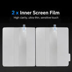 Protector de Pantalla para iPhone | Hidrogel HD, Interior Exterior | Suave 6 en 1
