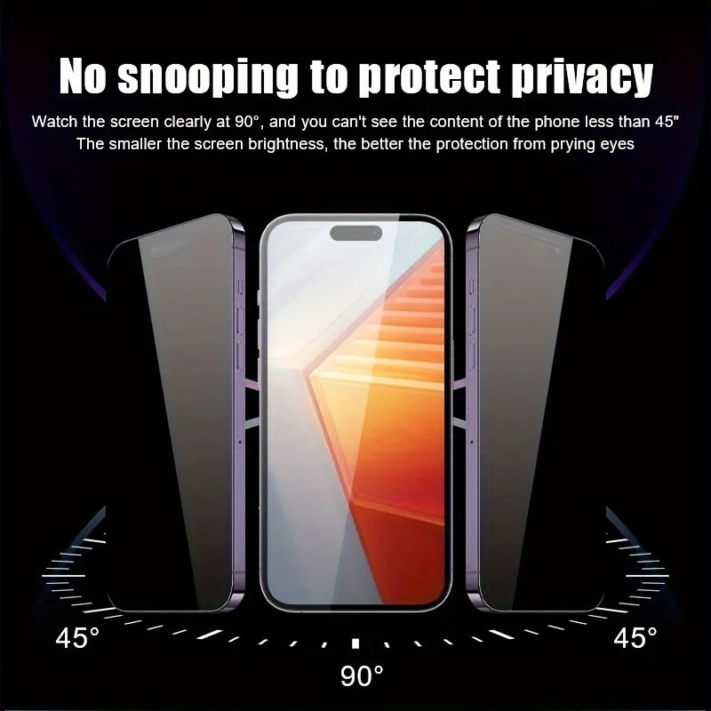 Protector de Pantalla iPhone | Privacidad, Vidrio Templado 9H | Anti-Espía, Anti-Huella