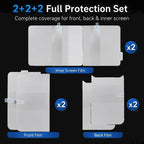 Protector de Pantalla para iPhone | Hidrogel HD, Interior Exterior | Suave 6 en 1