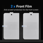 Protector de Pantalla para iPhone | Hidrogel HD, Interior Exterior | Suave 6 en 1