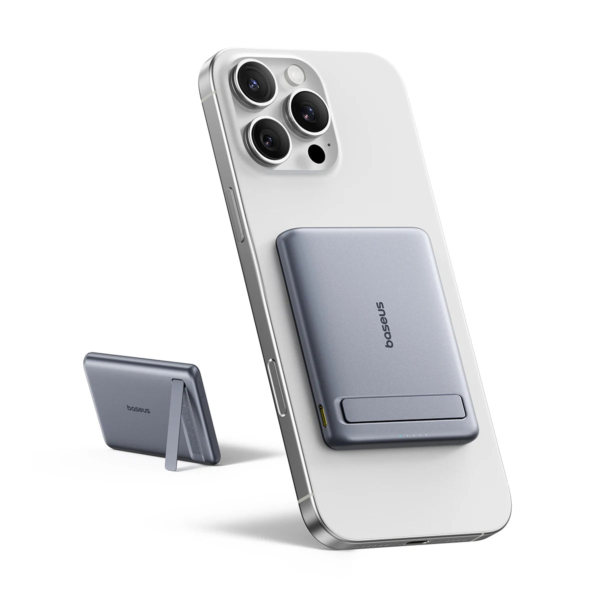 Batería Portátil Magnética Qi2 | Carga Rápida 20W, 5000mAh, Kickstand | Para iPhone Samsung