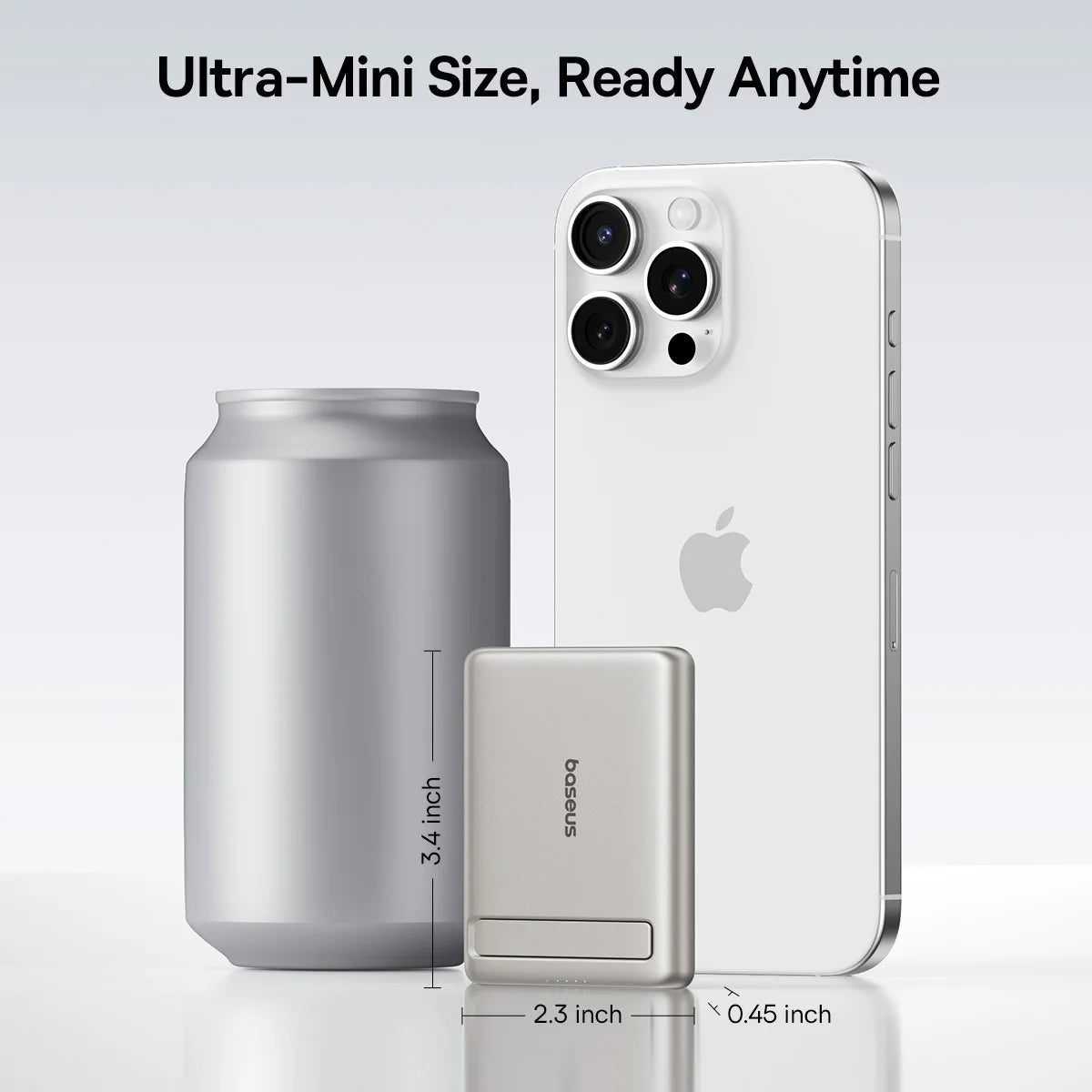Batería Portátil Magnética Qi2 | Carga Rápida 20W, 5000mAh, Kickstand | Para iPhone Samsung