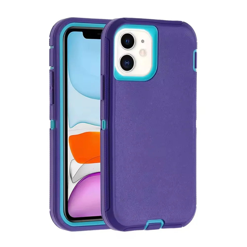 Funda iPhone Antigolpes 3 en 1 | Protección Híbrida Armadura | Silicona, Antiarañazos