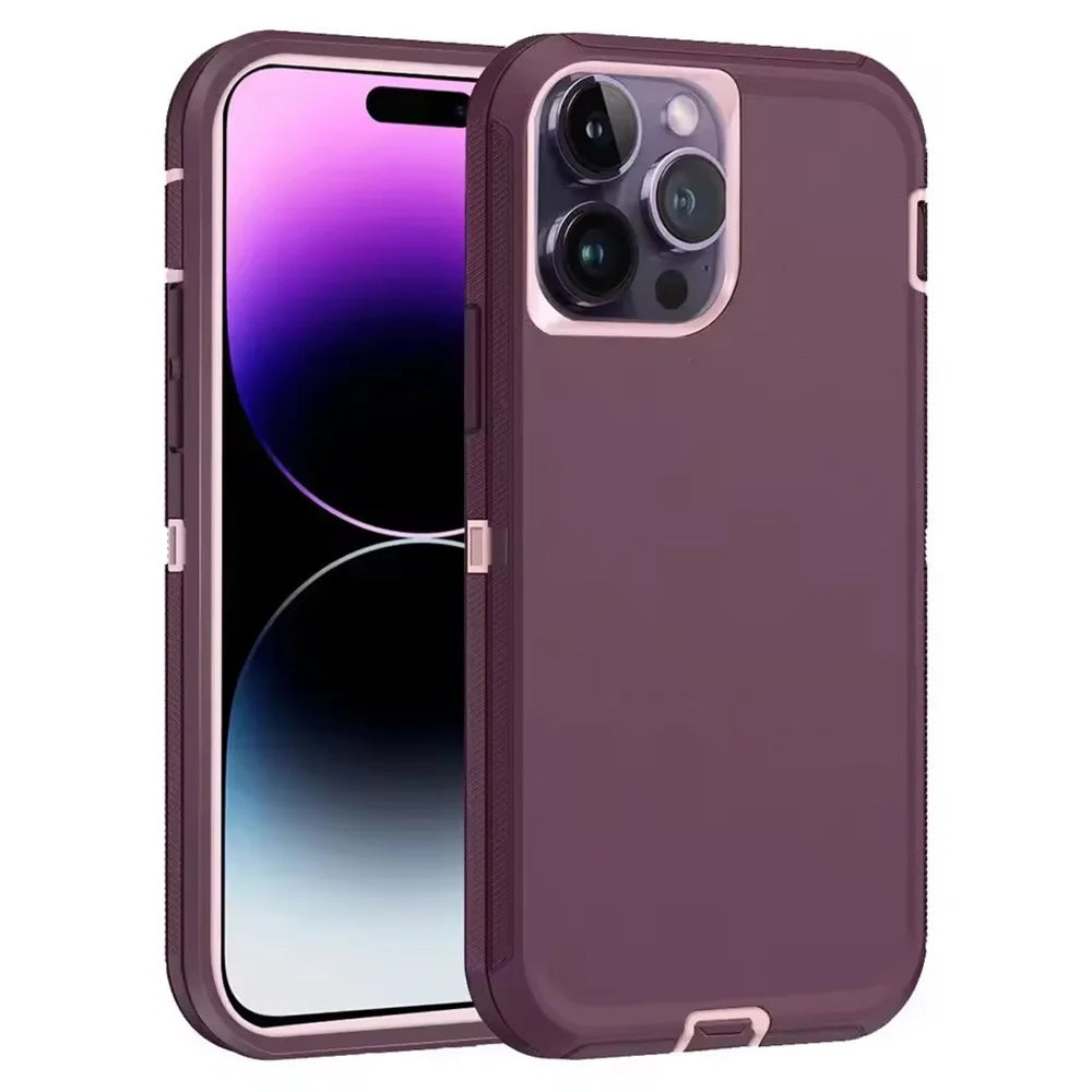 Funda iPhone Antigolpes 3 en 1 | Protección Híbrida Armadura | Silicona, Antiarañazos