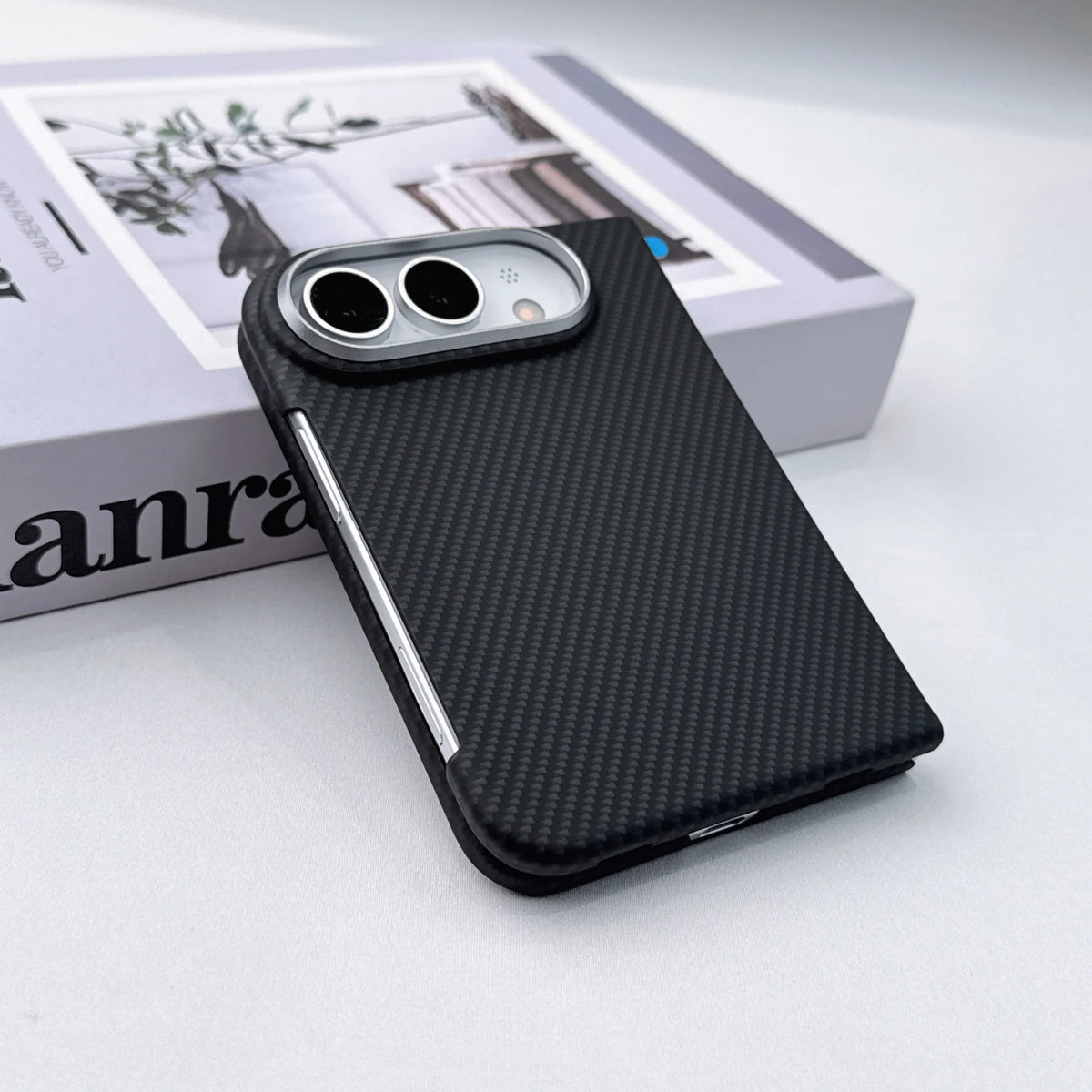 Funda iPhone 18 Duo | Fibra de Carbono, Anticaídas, Cobertura Total | Ultradelgada