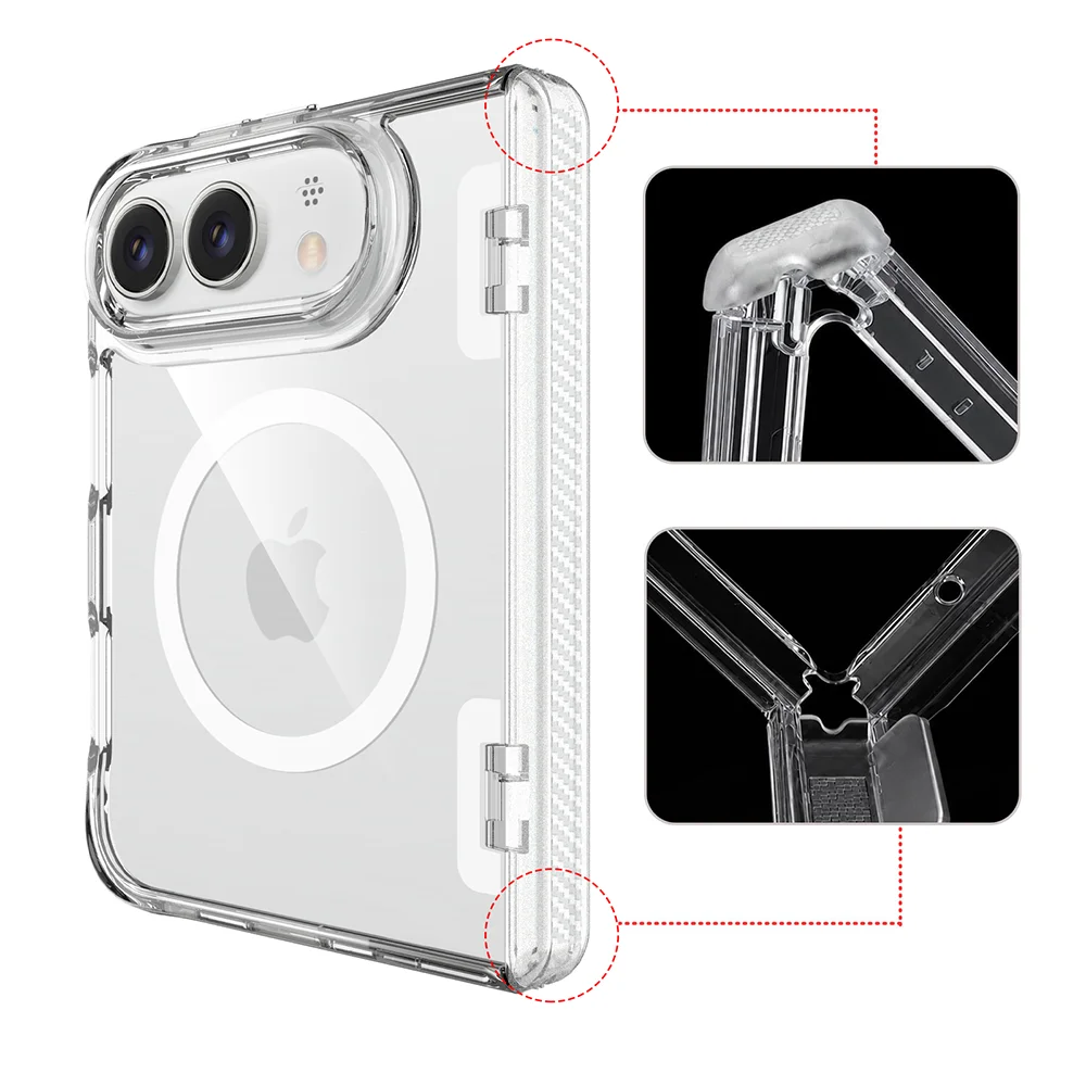 Funda Magnética iPhone Fold | Transparente, MagSafe | Antigolpes