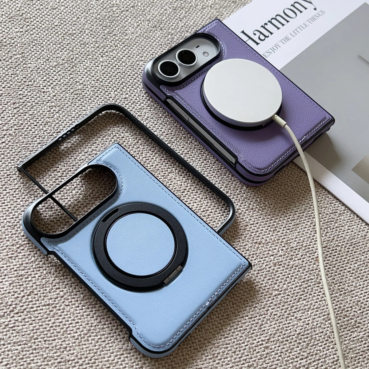 Funda Magnética iPhone | Soporte 360°, Piel, Antigolpes | MagSafe