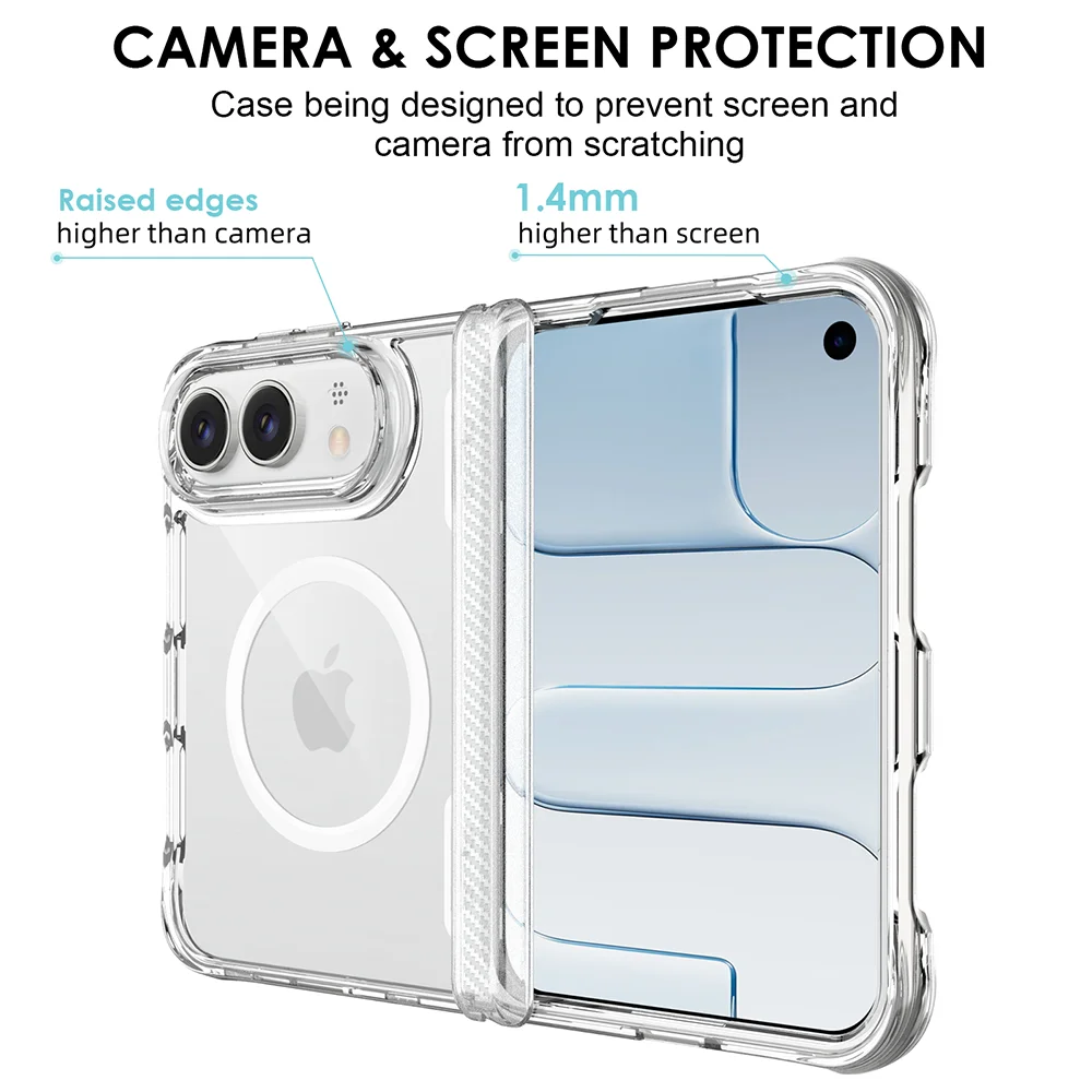 Funda Magnética iPhone Fold | Transparente, MagSafe | Antigolpes