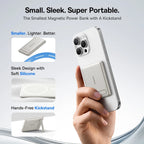 Batería Portátil Magnética Qi2 | Carga Rápida 20W, 5000mAh, Kickstand | Para iPhone Samsung