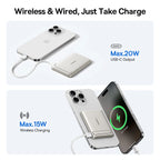 Batería Portátil Magnética Qi2 | Carga Rápida 20W, 5000mAh, Kickstand | Para iPhone Samsung
