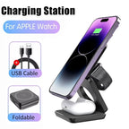 Cargador Inalámbrico 3 en 1 | Magnético Plegable, 30W | iPhone, Apple Watch