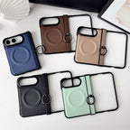 Funda iPhone con Anillo Magnético | MagSafe, Cuero, Anticaída | Soporte y Carga Inalámbrica