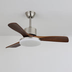 LuxeBreeze Ventilador de Techo de Madera con Luz - VyFlair