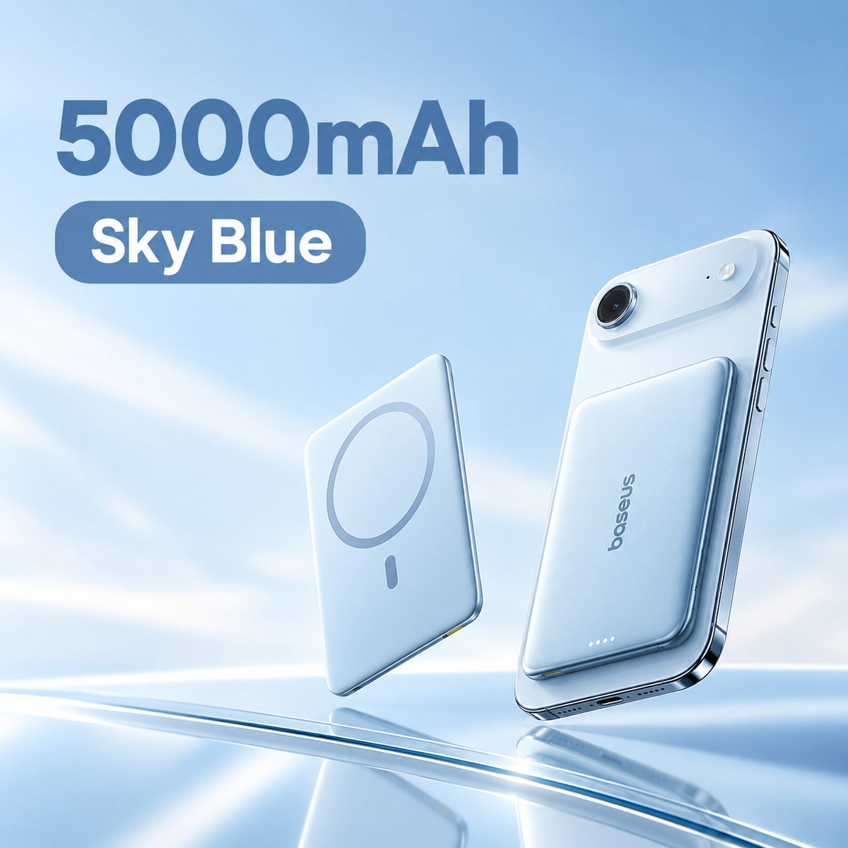 Batería Portátil Magnética 5000mAh | Carga Inalámbrica 15W, Delgada | Compatible iPhone Samsung