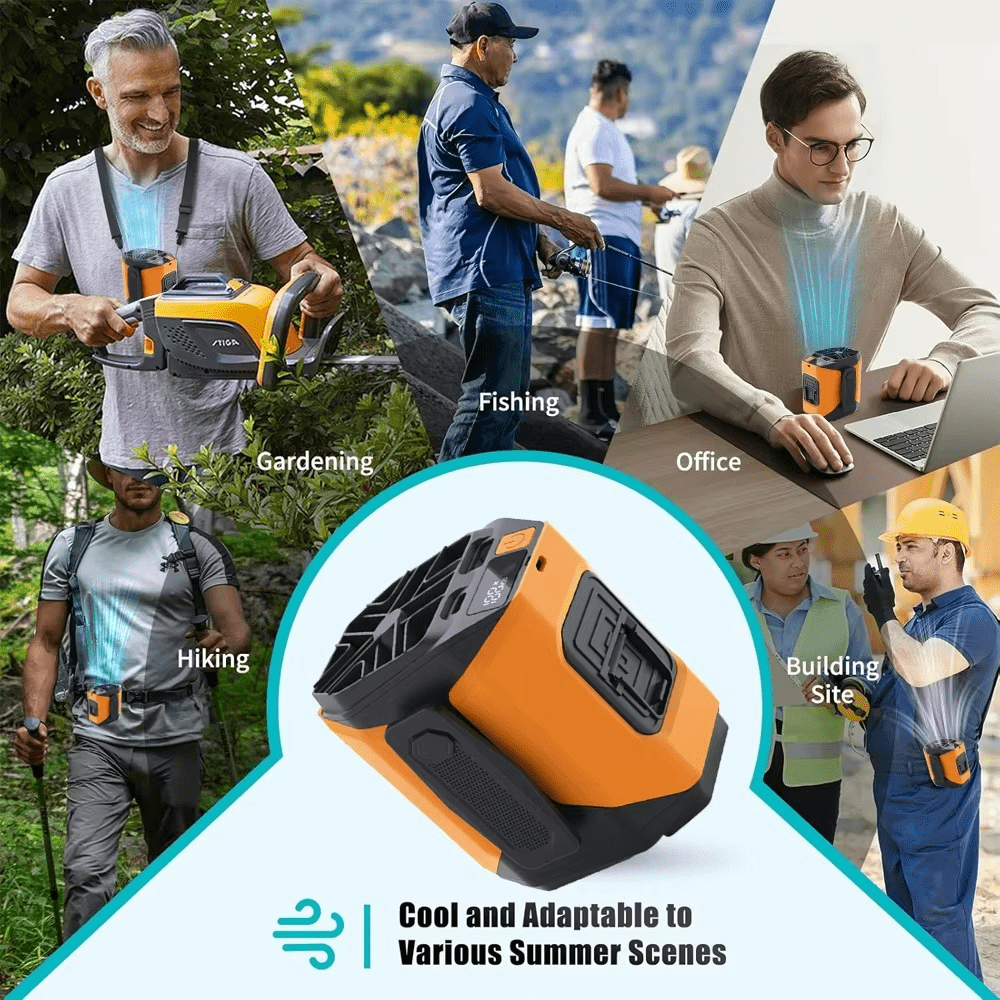 Ventilador de Cintura Portátil 20000mAh con Linterna - VyFlair