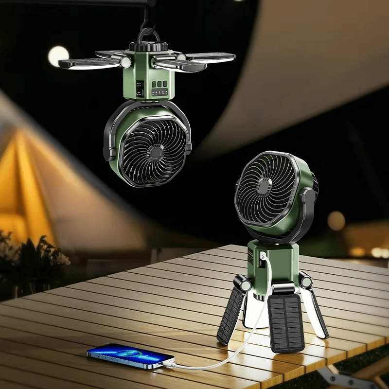 Ventilador Portátil Camping con Luz LED y Batería 6000mAh - VyFlair
