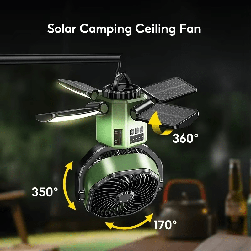 Ventilador Portátil Camping con Luz LED y Batería 6000mAh - VyFlair