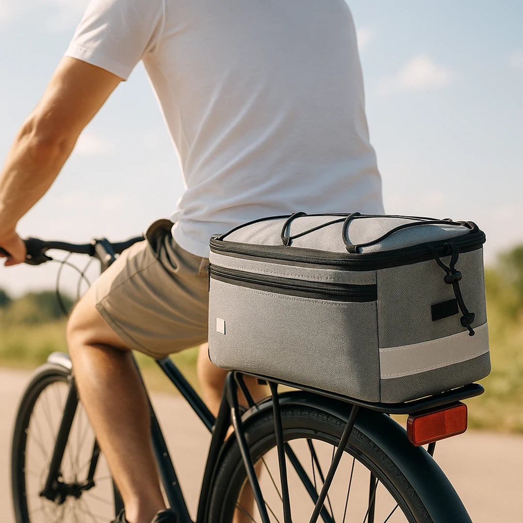 Bolsa bicicleta | Aislada 8L, portaequipajes | Correa hombro, impermeable