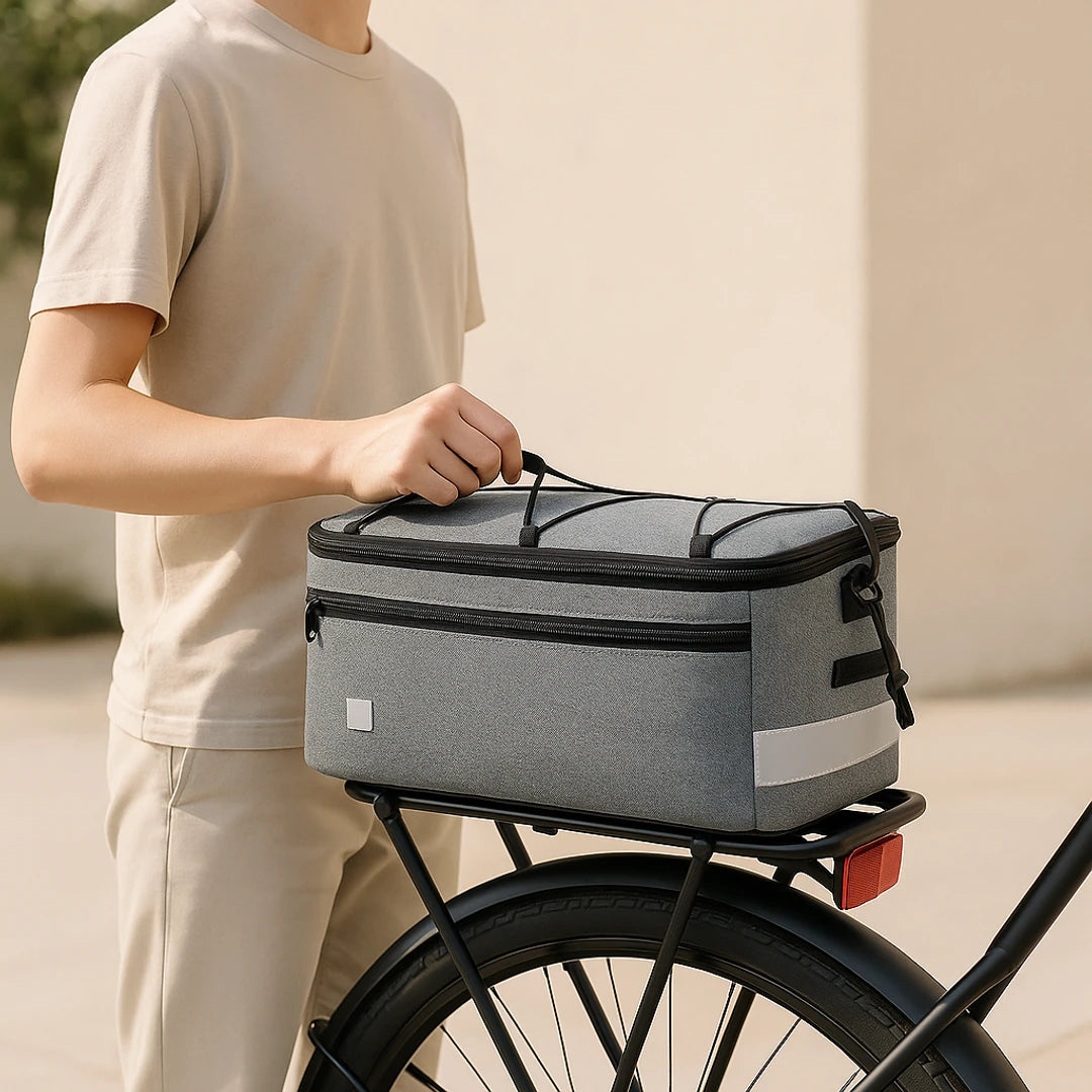 Bolsa bicicleta | Aislada 8L, portaequipajes | Correa hombro, impermeable