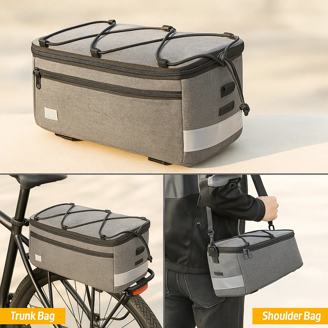 Bolsa bicicleta | Aislada 8L, portaequipajes | Correa hombro, impermeable