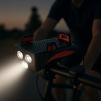 Luz bicicleta | 4 en 1, multifunción | Recargable, alta visibilidad