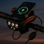 Luz bicicleta | 4 en 1, multifunción | Recargable, alta visibilidad