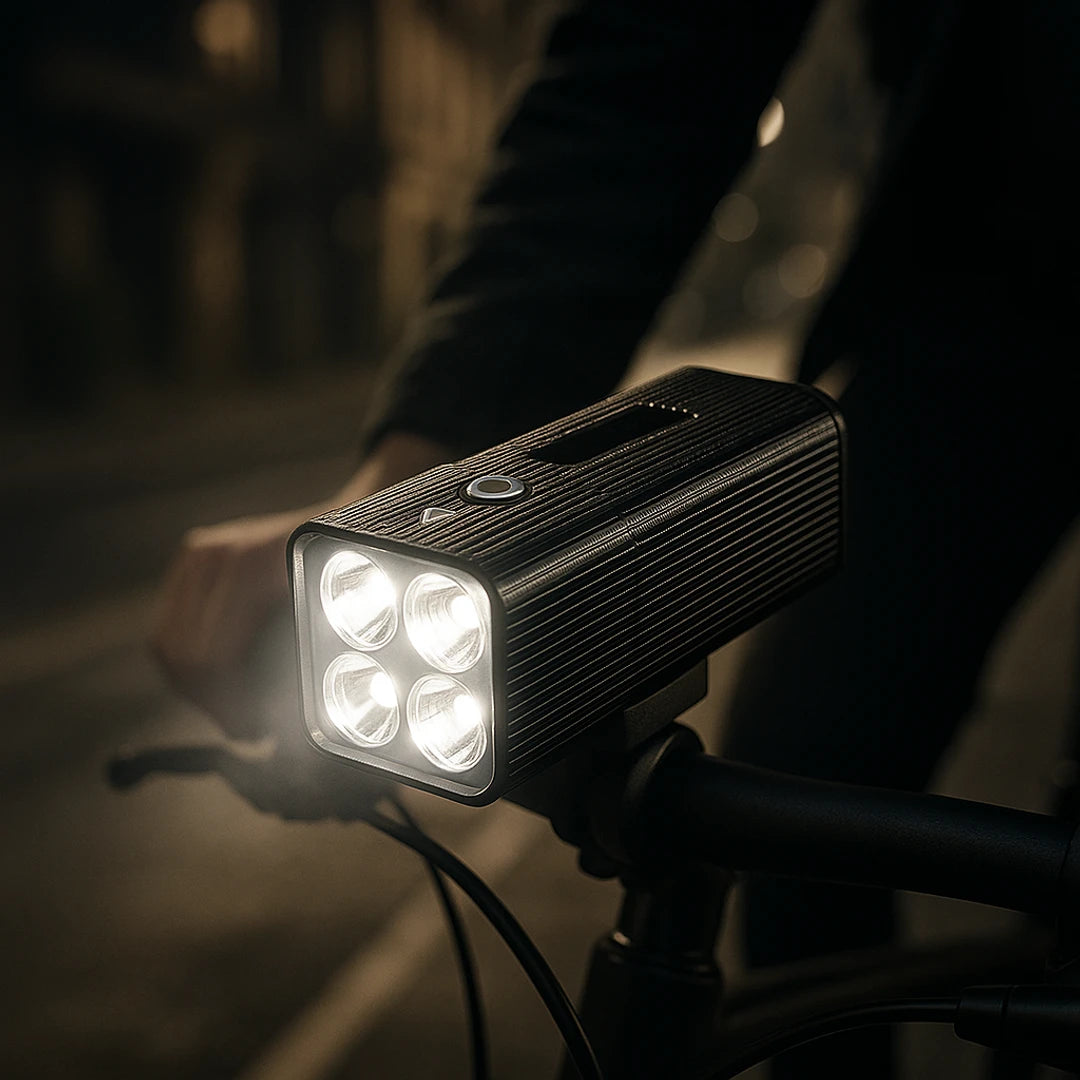 Luz bicicleta LED | Táctica, alta potencia | Recargable, resistente